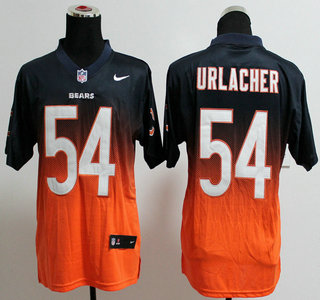 Nike Chicago Bears #54 Brian Urlacher Drift Fashion II Blue With Orange 2013 Elite Jersey