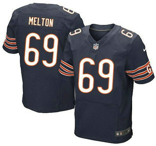 Nike Chicago Bears #69 Henry Melton Elite Navy Blue Elite Jersey