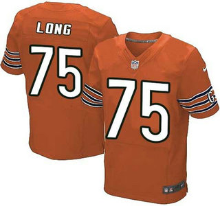 Nike Chicago Bears #75 Kyle Long Orange Elite Jersey