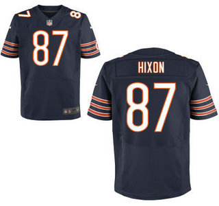 Nike Chicago Bears #87 Domenik Hixon Blue Elite Jersey