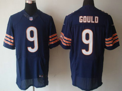 Nike Chicago Bears 9 Robbie Gould Blue Elite Jersey