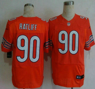 Nike Chicago Bears #90 Jay Ratliff Orange Elite Jersey