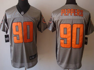 Nike Chicago Bears 90 Julius Peppers Gray Elite Jersey