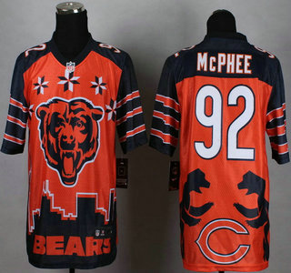 Nike Chicago Bears #92 Pernell McPhee 2015 Noble Fashion Elite Jersey