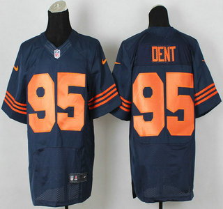 Nike Chicago Bears #95 Richard Dent Blue With Orange Elite Jersey
