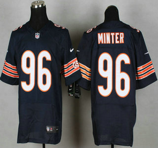 Nike Chicago Bears #96  Zach Minter Blue Elite Jersey