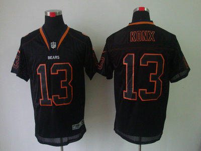 Nike Chicago Bears 13 Johnny Knox Lights Out Black Elite Jersey