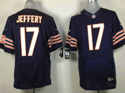 Nike Chicago Bears 17 Alshon Jeffery Blue Elite Jersey
