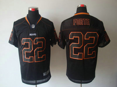 Nike Chicago Bears 22 Matt Forte Lights Out Black Elite Jerseys