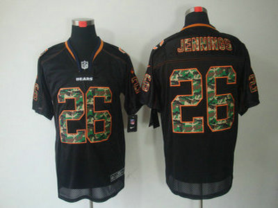 Nike Chicago Bears 26 Tim Jennings Camo Fashion Black Elite Jersey