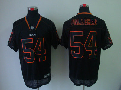 Nike Chicago Bears 54 Brian Urlacher Lights Out Black Elite Jersey