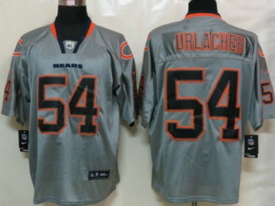 Nike Chicago Bears 54 Brian Urlacher Lights Out Gray Elite Jersey