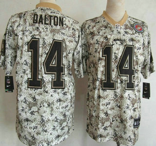 Nike Cincinnati Bengals #14 Andy Dalton 2013 Camo Elite Jersey