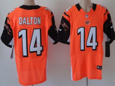 Nike Cincinnati Bengals 14 Andy Dalton Orange 2012 Nike NFL Elite Jersey