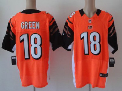 Nike Cincinnati Bengals 18 A. J. Green Orange 2012 Nike NFL Elite Jersey