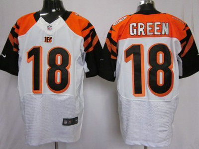Nike Cincinnati Bengals 18 A. J. Green White 2012 Nike NFL Elite Jersey