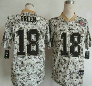 Nike Cincinnati Bengals #18 A.J. Green 2013 Camo Elite Jersey