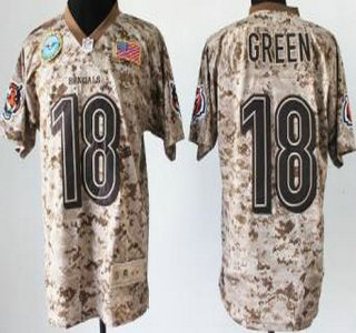 Nike Cincinnati Bengals #18 A.J. Green Salute to Service Digital Camo Elite Jersey