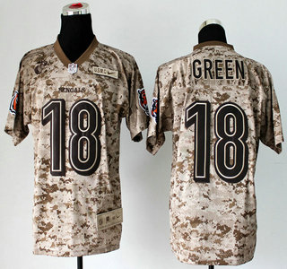 Nike Cincinnati Bengals #18 A.J. Green US.Mccuu 2013 Camo Elite Jersey