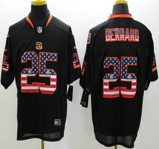Nike Cincinnati Bengals #25 Giovani Bernard 2014 USA Flag Fashion Black Elite Jersey