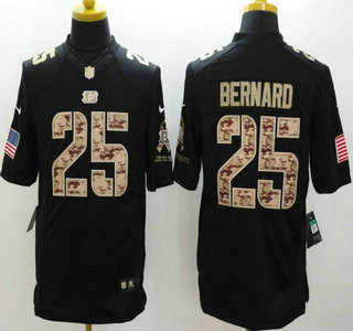 Nike Cincinnati Bengals #25 Giovani Bernard Salute to Service Black Limited Jersey