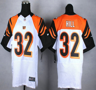 Nike Cincinnati Bengals #32 Jeremy Hill White Elite Jersey