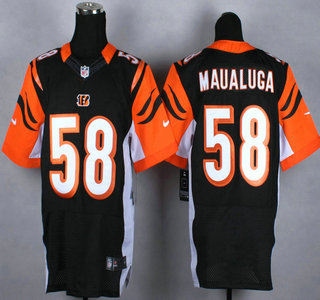 Nike Cincinnati Bengals #58 Rey Maualuga Black Elite Jersey