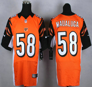 Nike Cincinnati Bengals #58 Rey Maualuga Orange Elite Jersey