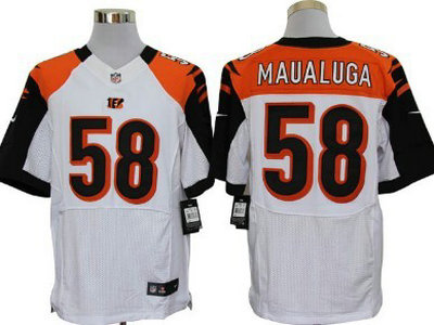 Nike Cincinnati Bengals 58 Rey Maualuga White 2012 Nike NFL Elite Jersey
