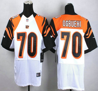 Nike Cincinnati Bengals #70 Cedric Ogbuehi White Elite Jersey