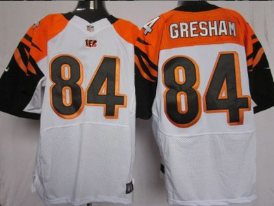 Nike Cincinnati Bengals 84 Jermaine Gresham White Elite Jersey
