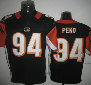 Nike Cincinnati Bengals #94 Domata Peko Black Elite Jersey