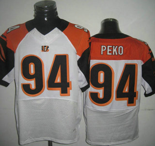 Nike Cincinnati Bengals #94 Domata Peko White Elite Jersey