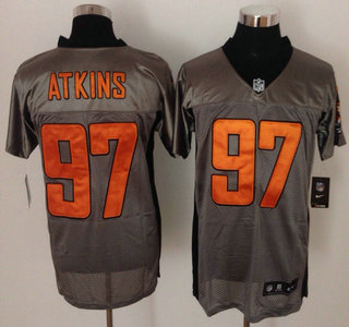 Nike Cincinnati Bengals #97 Geno Atkins Gray Elite Jersey