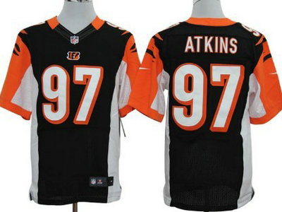 Nike Cincinnati Bengals 97 Geno Atkins Black 2012 Nike NFL Elite Jersey