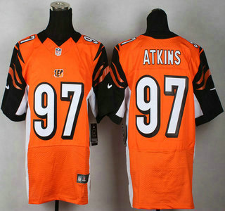Nike Cincinnati Bengals #97 Geno Atkins Orange Elite Jersey