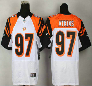 Nike Cincinnati Bengals #97 Geno Atkins White Elite Jersey