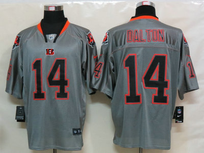 Nike Cincinnati Bengals 14 Andy Dalton  Lights Out Grey Elite Jerseys