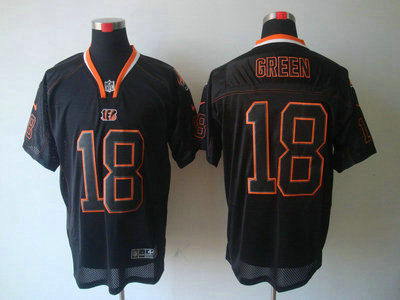 Nike Cincinnati Bengals 18 A.J.Green Lights Out Black Elite Jerseys