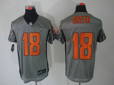 Nike Cincinnati Bengals 18 A.J.Green Gray Elite Jersey