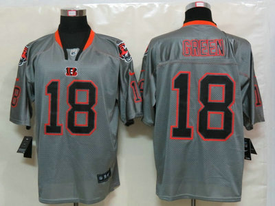 Nike Cincinnati Bengals 18 A.J.Green Lights Out Grey Elite Jerseys
