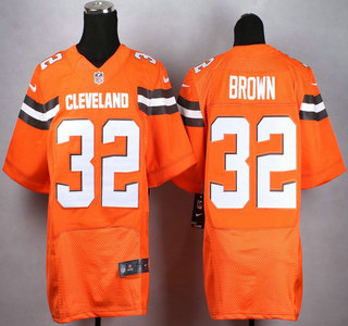 Nike Cleveland Browns #32 Jim Brown 2015 Orange Elite Jersey