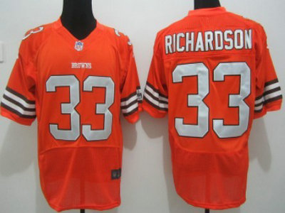 Cleveland Browns 33 Trent Richardson Orange 2012 Nike NFL Elite Jerseys 