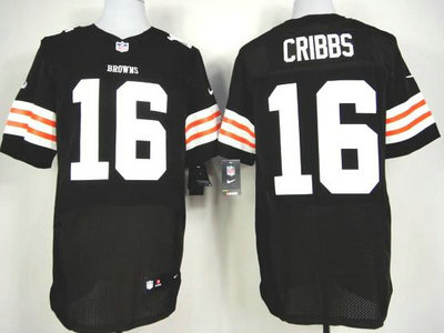 Nike Cleveland Browns 16 Josh Cribbs Brown 2012 Nike NFL Elite Jersey