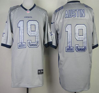 Nike Dallas Cowboys #19 Miles Austin Grey Drift Fashion Elite Jersey