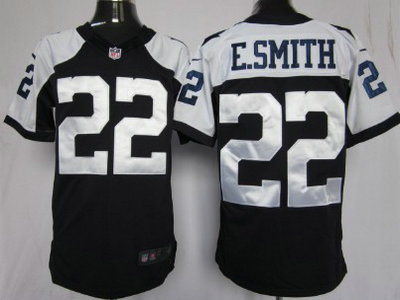 Nike Dallas Cowboys 22 Emmitt Smith Blue Thanks giving 2012 Nike NFL Elite Jersey