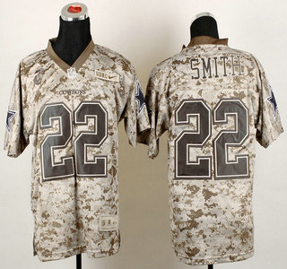 Nike Dallas Cowboys #22 Emmitt Smith US.Mccuu 2013 Camo Elite Jersey