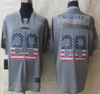 Nike Dallas Cowboys #29 DeMarco Murray 2014 USA Flag Fashion Grey Elite Jersey