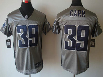 Nike Dallas Cowboys 39 Brandon Carr Grey Shadow Elite Jersey