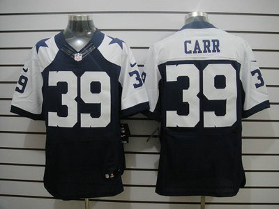 Nike Dallas Cowboys 39 Brandon Carr Blue Thanksgiving Elite Jersey